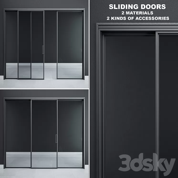 Rimadesio Velaria Sliding Doors 3D Model