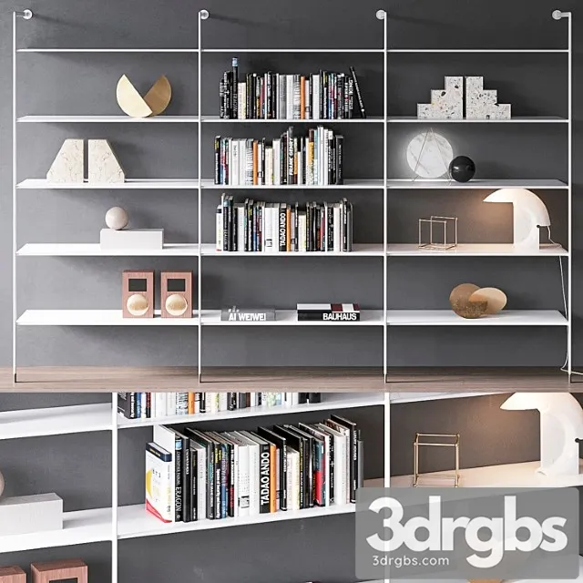 Rimadesio Wind Wall Bookcase 3D Model Free