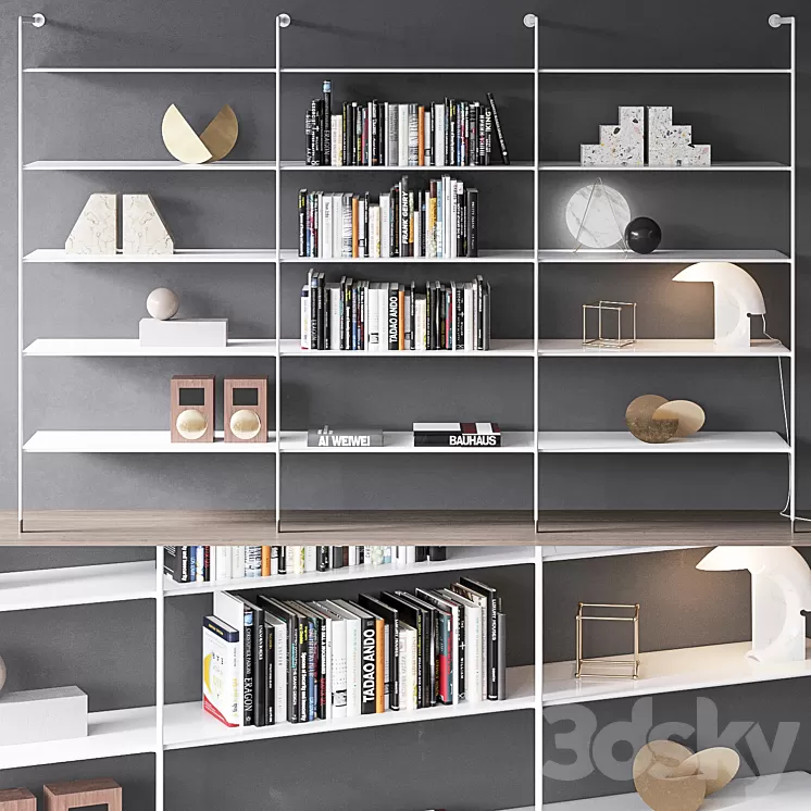 Rimadesio Wind Wall Bookcase 3D Model