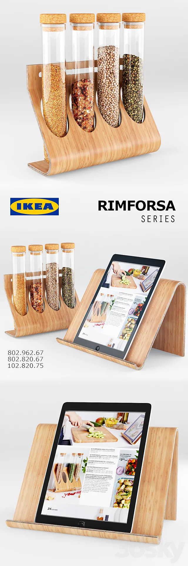 RIMFORSA ikea (kitchen accessories) 3DModel