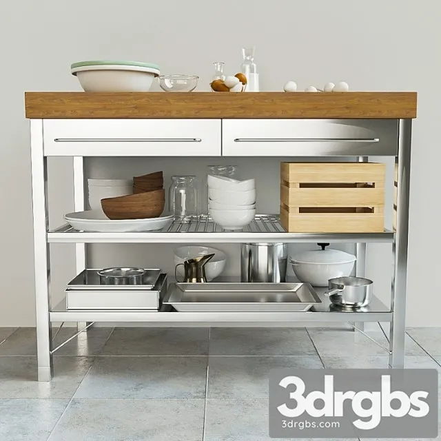 Rimforsa Worktop Ikea Kitchen 3D Model Free
