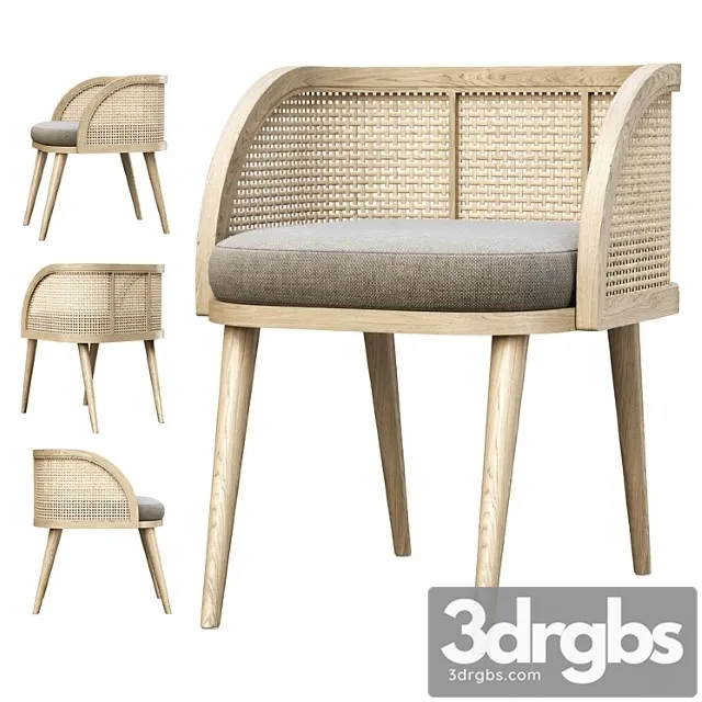 Rimma Rattan Dining Chair Dr77 Obedennyi Stul Iz Rotanga 3D Model Free