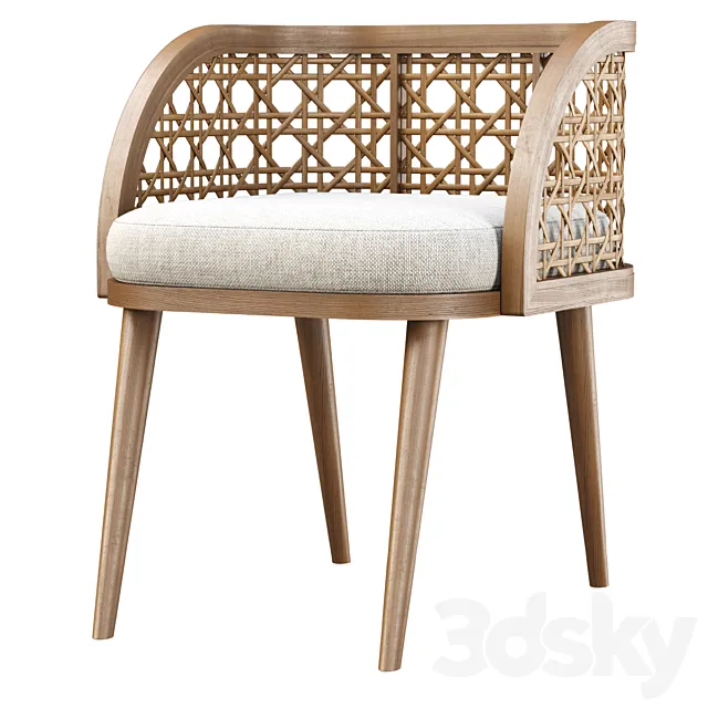 Rimma rattan dining chair DS66 _ Dining chair 3D Model