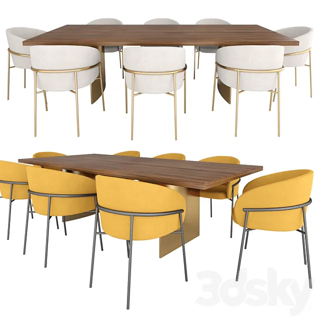 RIMO Chair By PARLA and Linha dining table by Minotti Free Download