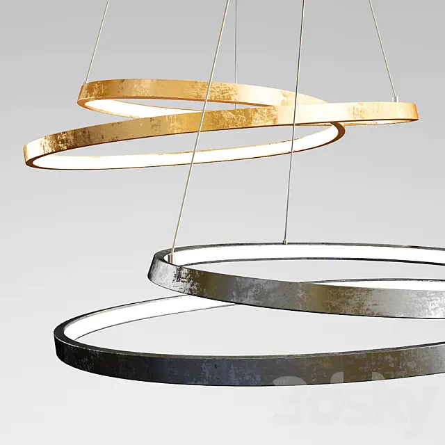 Ring Pendant Light - Gold and Black Free Download