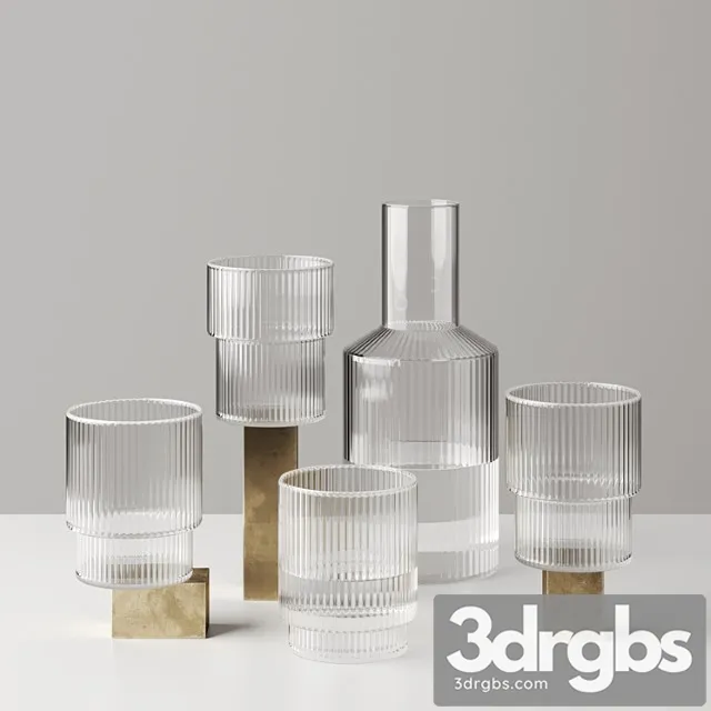 Ripple glass and carafe by ferm living Free Download