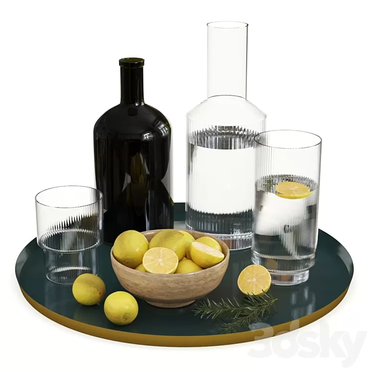 Ripple Glasses Tray 3D Model