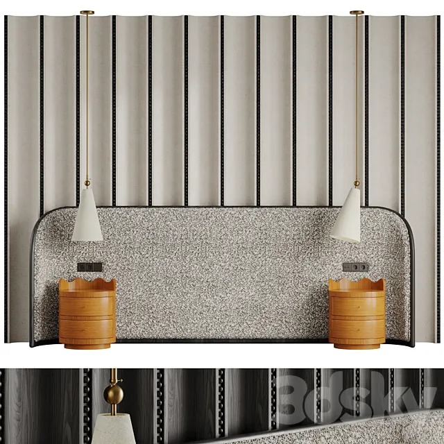 Ripple headboard 3D Model