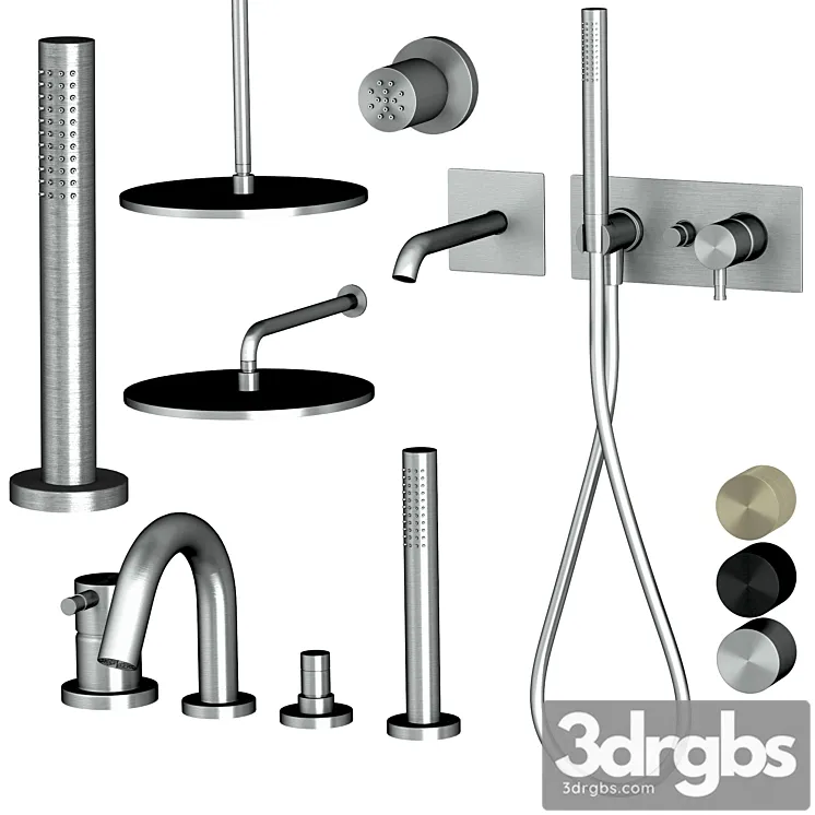 Ritmonio Set 2 Diametro35 Inox 1 3D Model Free