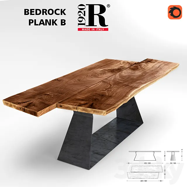 Riva 1920 BEDROCK PLANK B 3D Model