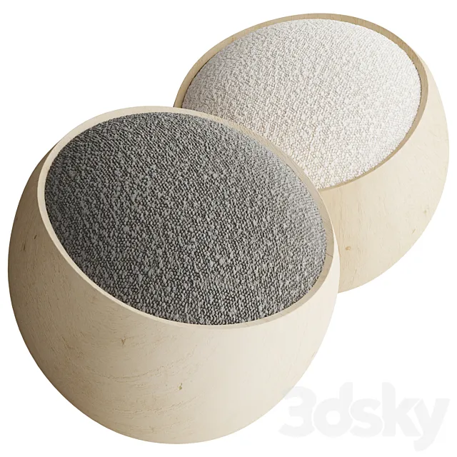 Riva BIGNÉ DI IGINIO MASSARI | pouf 3D Model