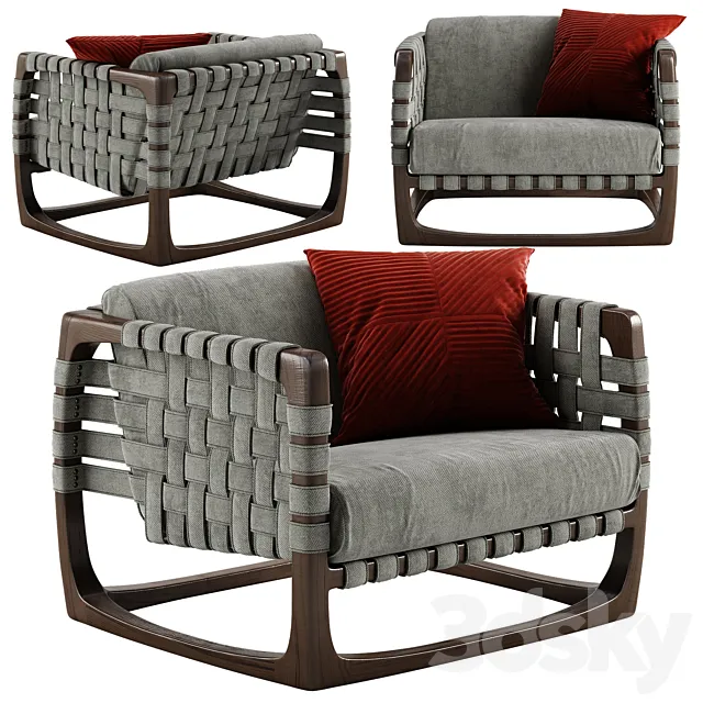 Riva bungalow armchair 3D Model
