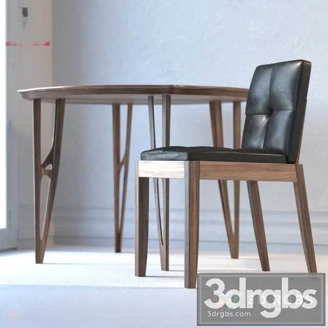 Riva Table Chair 3D Model Free