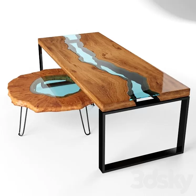 River Table 3D Model