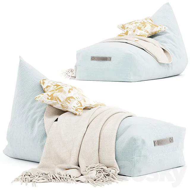 Riviera Blue Oasis Bean Bag 3DModel