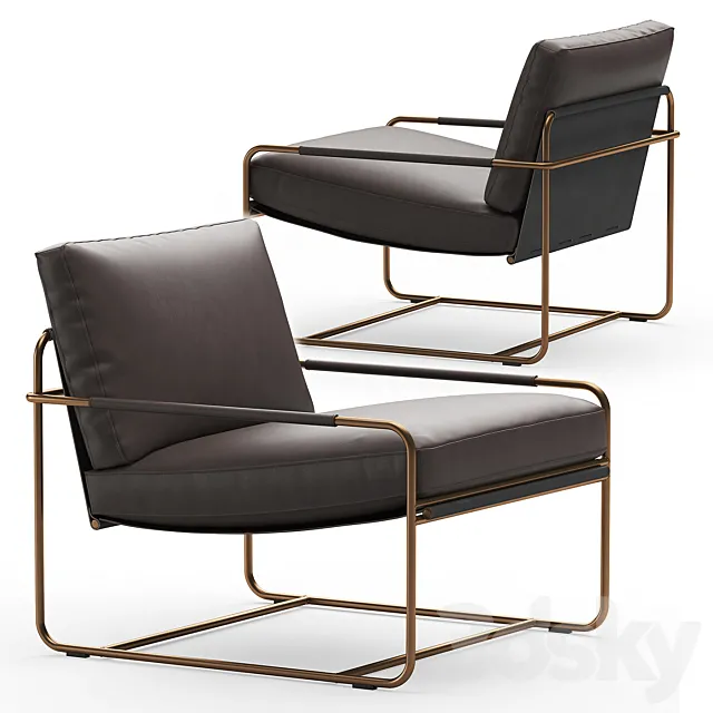 Riviera frag leather chair 3DModel