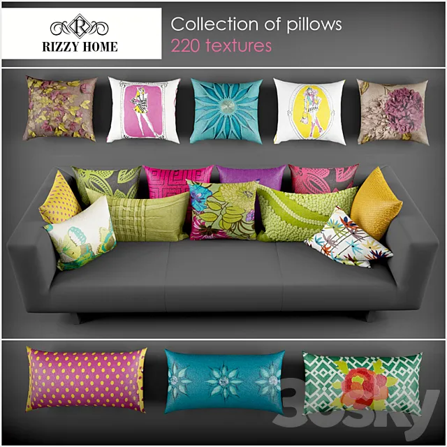 Rizzy Home pillows2 3D Model