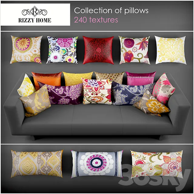 Rizzy Home pillows3 3D Model