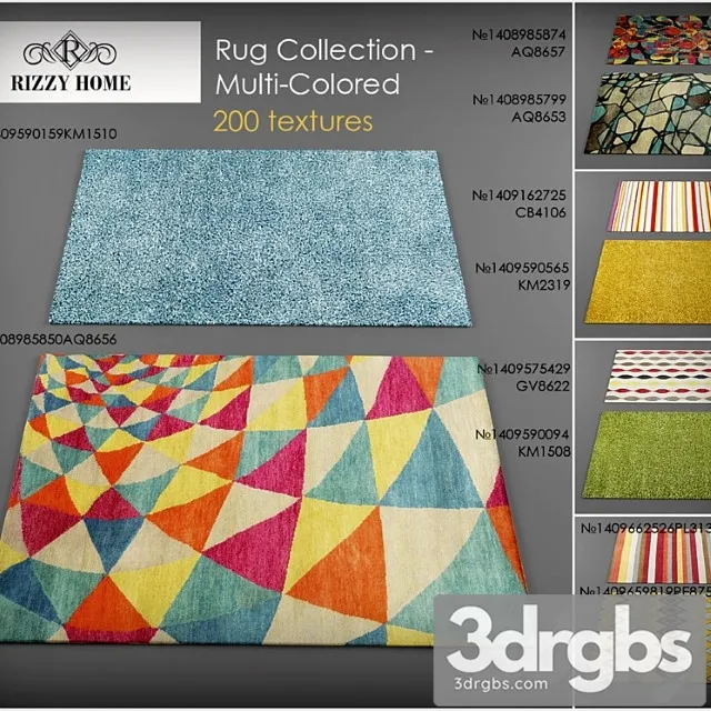 Rizzy Home Rugs Multi Colored 3D Model Free