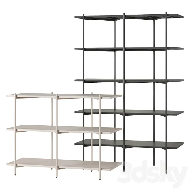 RJ living cross shelving 3D Model