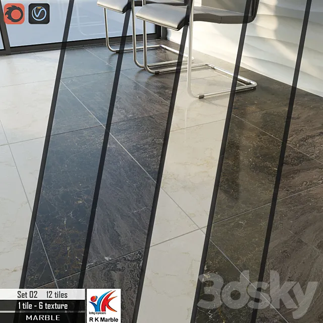 RK Marble Set 02 3DModel