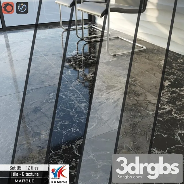 Rk marble set 09 3D Model Free