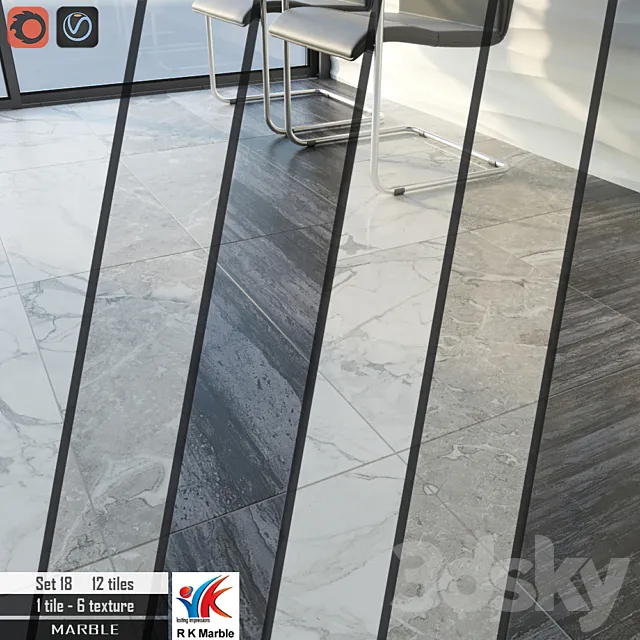 RK Marble Set 18 3DModel