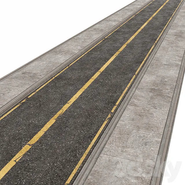 Road asphalt 3D Model