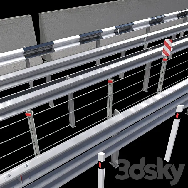 Road barriers 3D Model