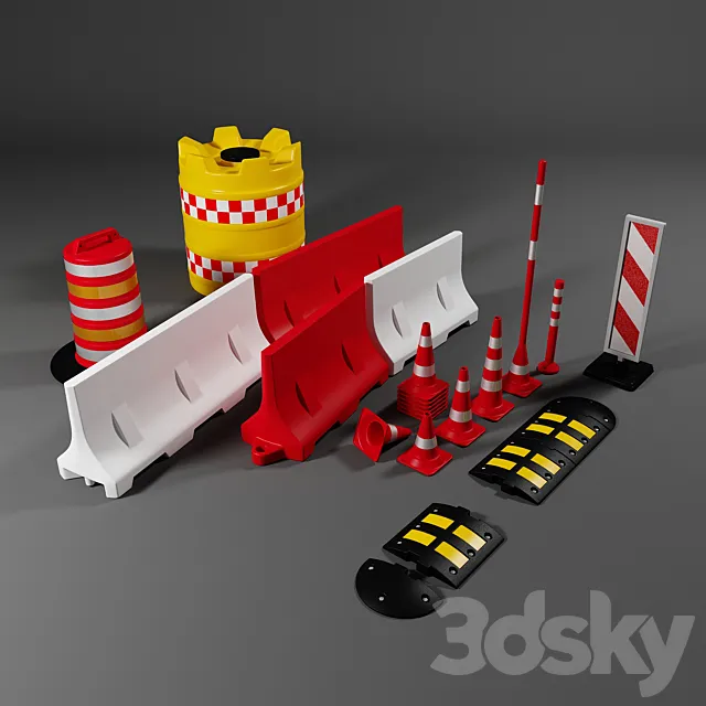 Road barriers 3DModel