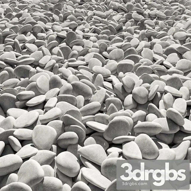 Road From White Pebble No 3 3D Model Free