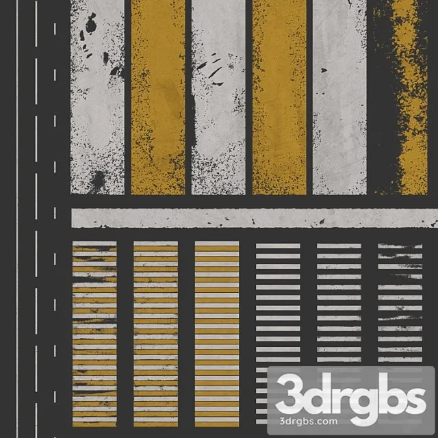 Road Markings 3D Model Download