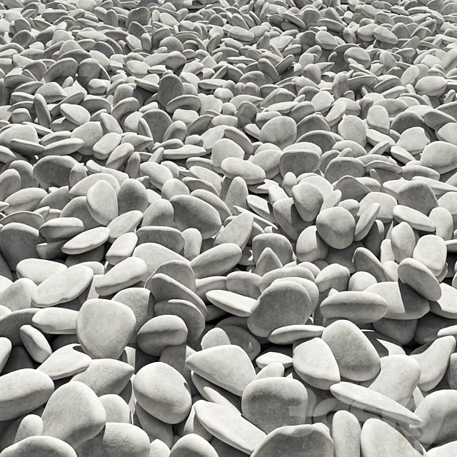 Road white pebble No. 3 _ Road from white pebble No. 3 3D Model