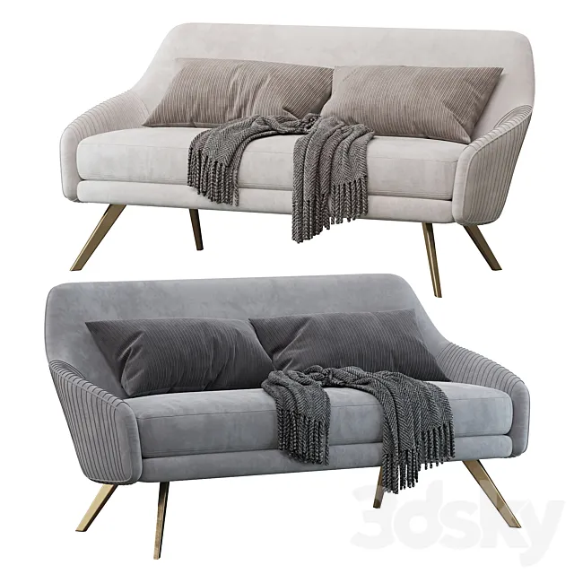 Roar & Rabbit ™ Pleated Sofa 3D Model