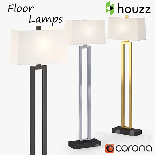 Robert Abbey Doughnut Floor Lamp 3D Model