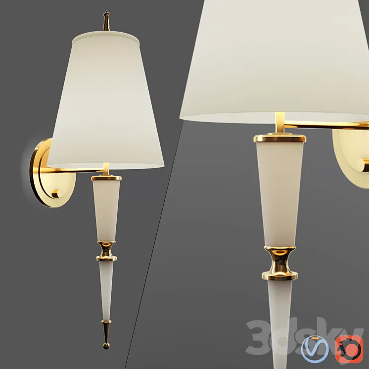 Robert Abbey Lighting W903 Jonathan Adler Versailles Wall Sconce 3D Model