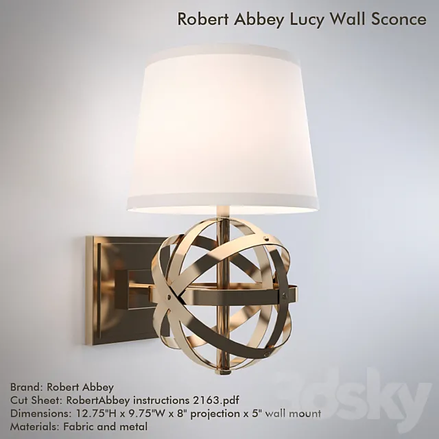 Robert Abbey Lucy Wall Sconce 3D Model