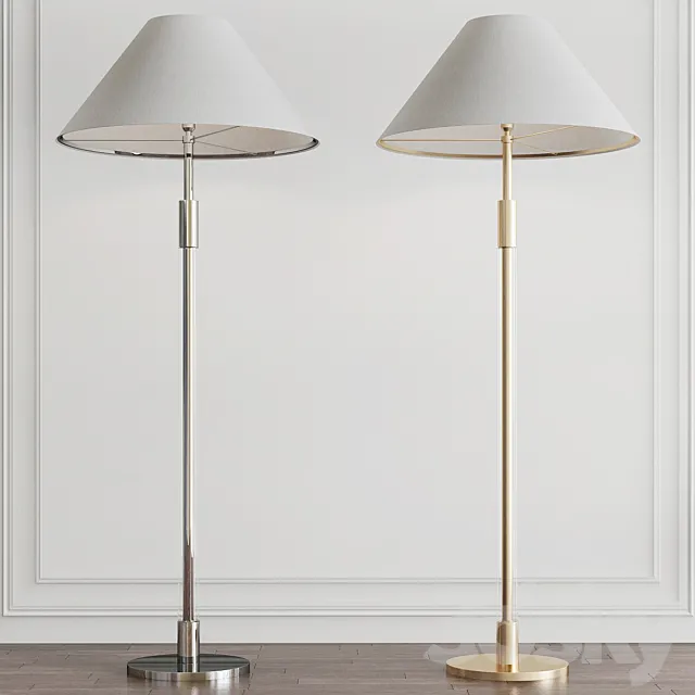 Robert Polished Nickel Light Floor Lamp by Ralph Lauren 3D Model