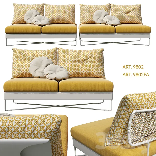 ROBERTI CORAL REEF Sofa 9802 and 9802FA 3D Model