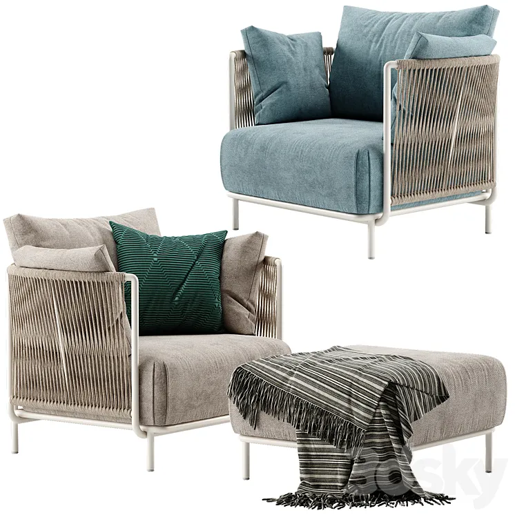 Roberti queen armchair 3D Model Free