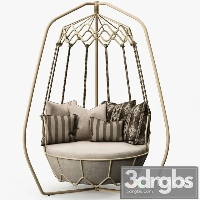 Roberti Rattan Gravity swing Armchair 3D Model Free