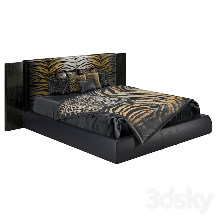 Roberto Cavalli Morne Bed 3D Model Free