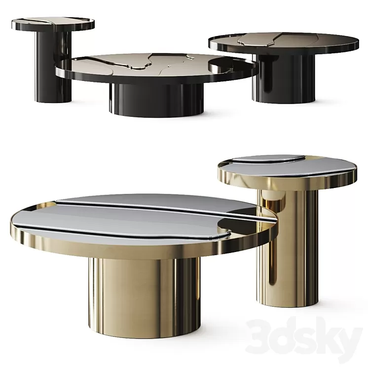 Roberto Cavalli Sahara Coffee Tables 3D Model Free