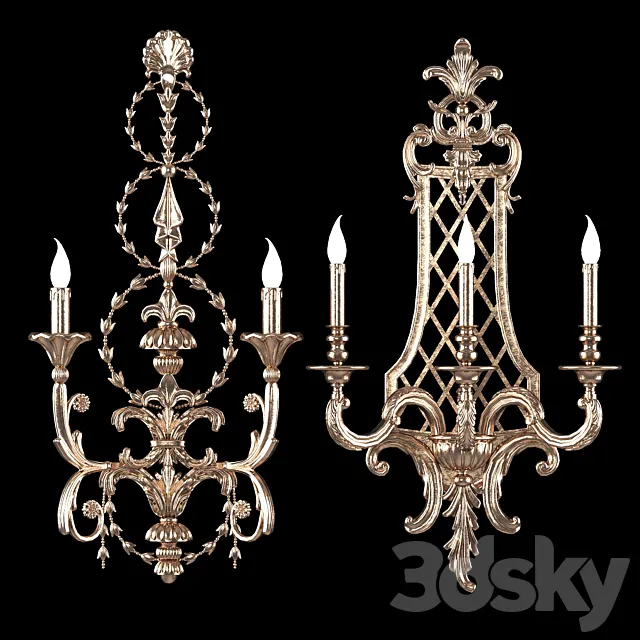 roberto giovannini wall light art 1042 3D Model