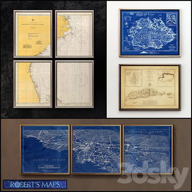 Roberts Maps - set 1 3D Model