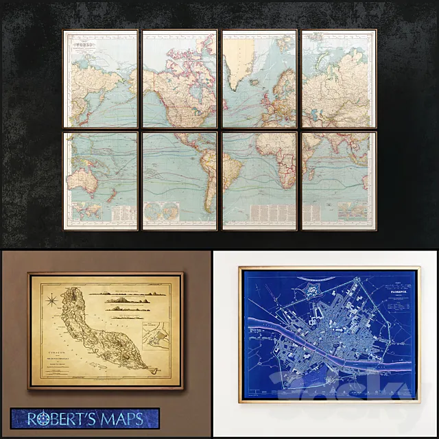 Roberts Maps - set 4 3D Model