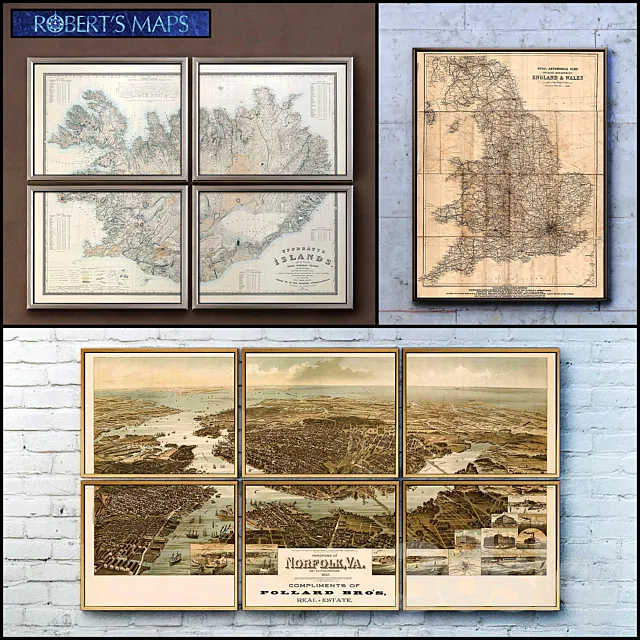Roberts Maps – set 9 3DModel