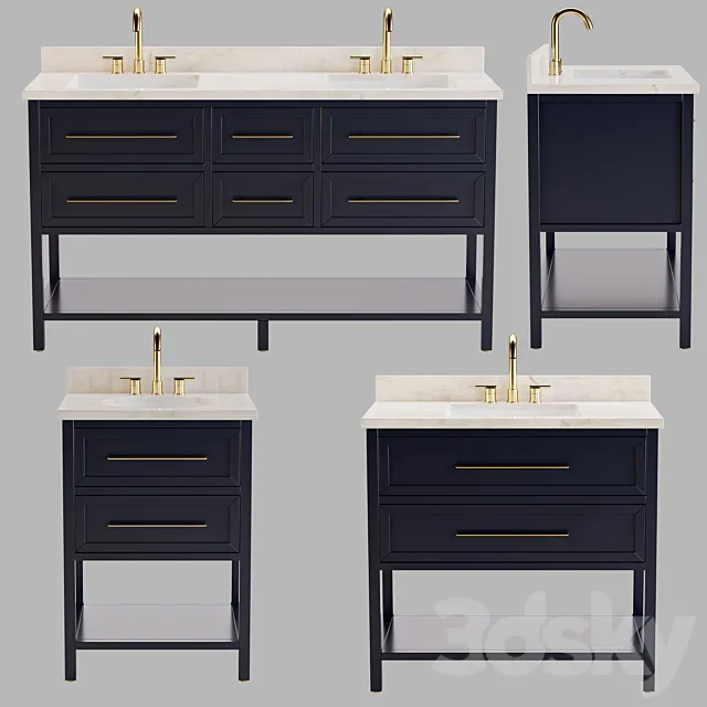 Robertson Mahogany Console 3DModel