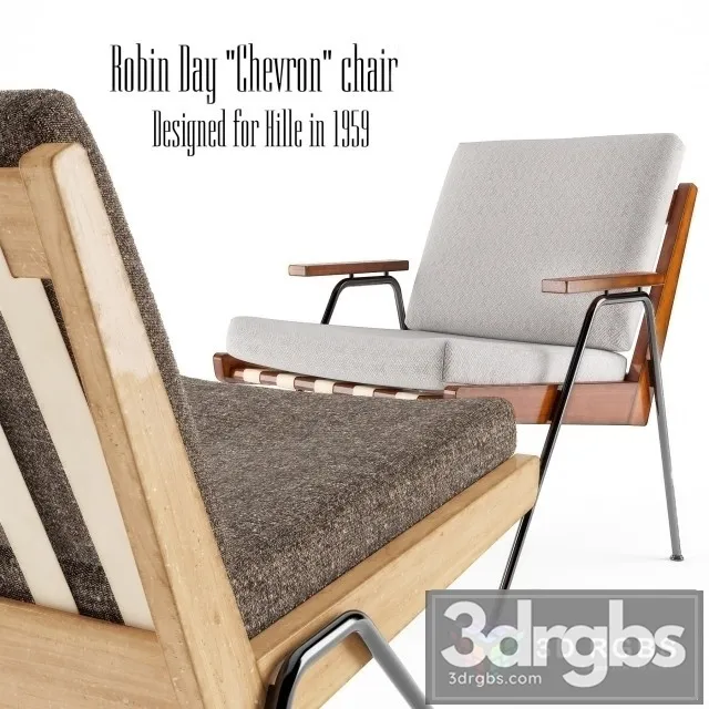 Robin Day Chevron Chair 3D Model Free