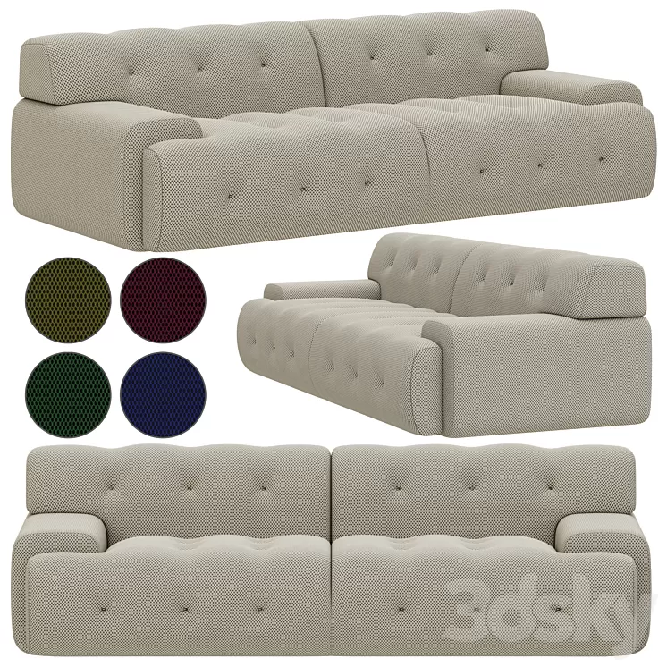 Roche Bobois Blogger 3 large 3-seat sofa 3D Model